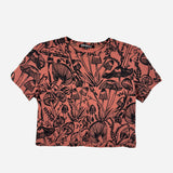 Mulberry Shroomed Cropped Tee