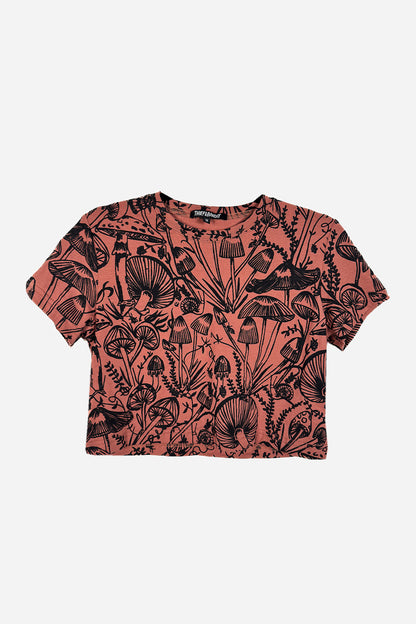Mulberry Shroomed Cropped Tee
