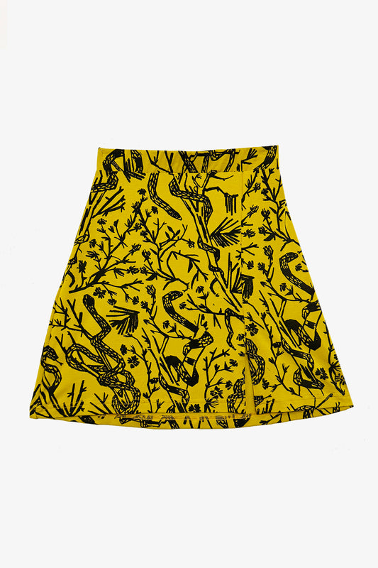 Beatrix Mini Skirt in Citrus Serpentine (Small)