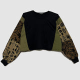 Unisex Long Sleeve Boxy Tee in Combat Canyon Size 1