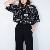 "Spellbound" Boxy Button-Up