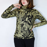 Gold "Birds of Prey: Vol. 2" Turtleneck