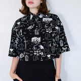 "Spellbound" Boxy Button-Up