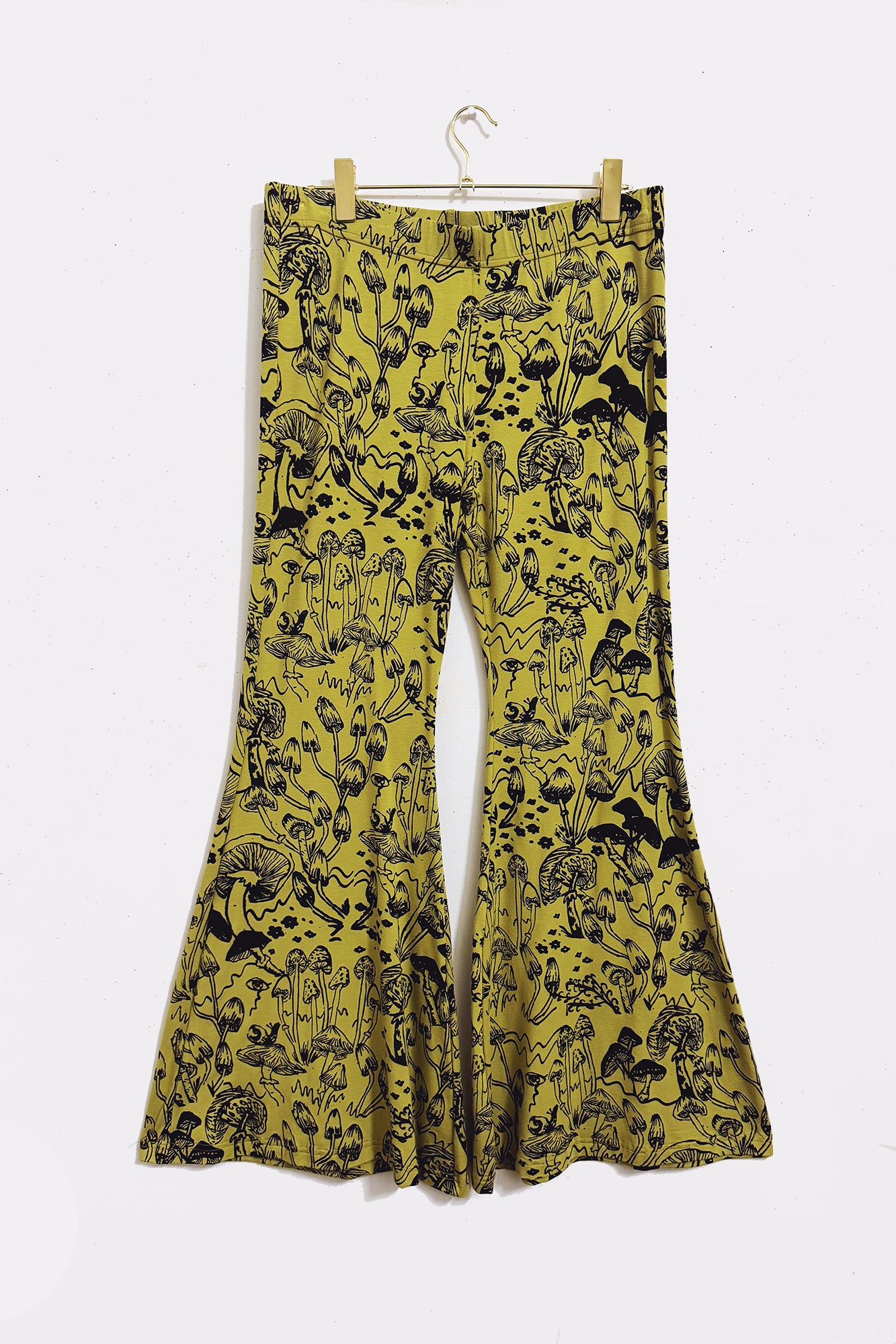 Chartreuse Shroom Bellbottoms in 1X and 4X