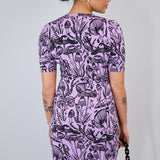 Black on Orchid Shroomed Jane Dress