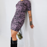 Black on Heather Shroomed Jane Dress