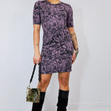 Black on Heather Shroomed Jane Dress