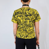 Black on Citrus Shroomed Amie Tee