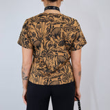 Black on Caramel Shroomed Amie Tee