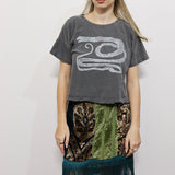 Silver Serpent Relaxed Fit Cropped Tee (Small, Medium, & Large)