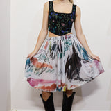 Watercolour Mesh Skirt (26" Waist)