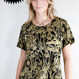 Gold on Black Shroomed Amie Tee (2 for $250)