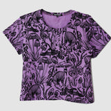 Black on Orchid Shroomed Amie Tee