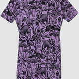 Black on Orchid Shroomed Jane Dress