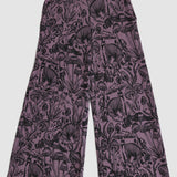 Black on Heather Shroomed High Waisted Wide Leg Pants