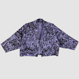 Black Shroomed on Orchid Raw Silk Jacket (Size 1)