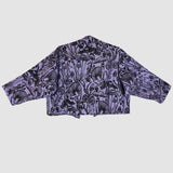 Black Shroomed on Orchid Raw Silk Jacket (Size 1)