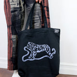Steely Blue Tiger Snake Tote