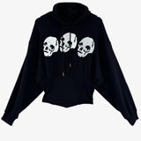 Tri-Skull Corset Hoodie