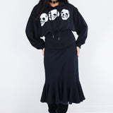 Tri-Skull Corset Hoodie