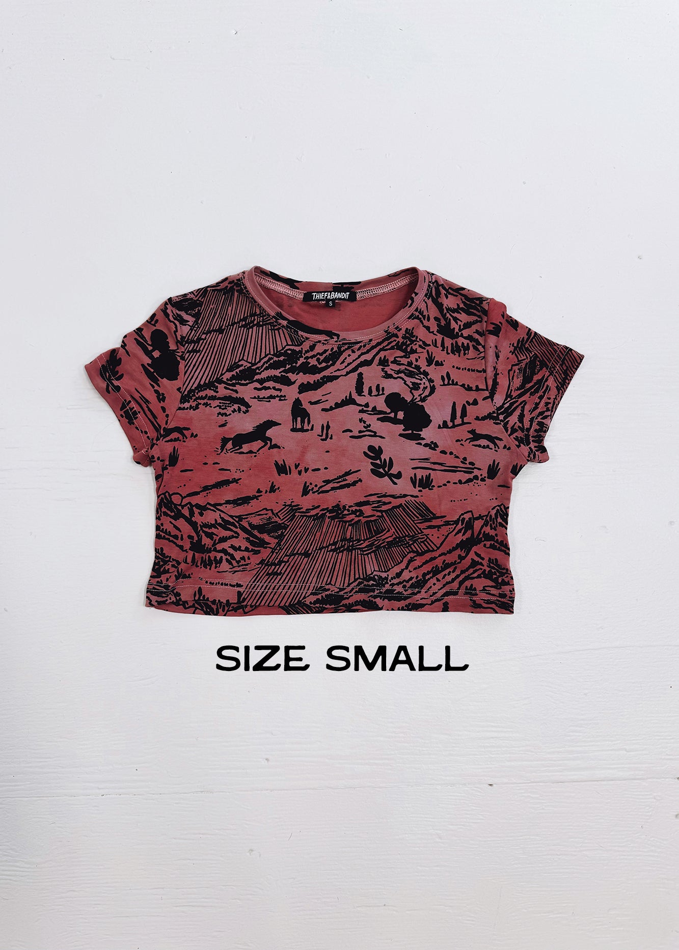 Mulberry Shadow Canyon Cropped Tees (Sizes S, L, 2X)