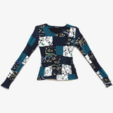 Patchwork Fitted Long Sleeve in Large