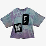 Lilac Hand Dyed Patched Loose Tee (Size 2) (Women's L/XL, Men's M/L)