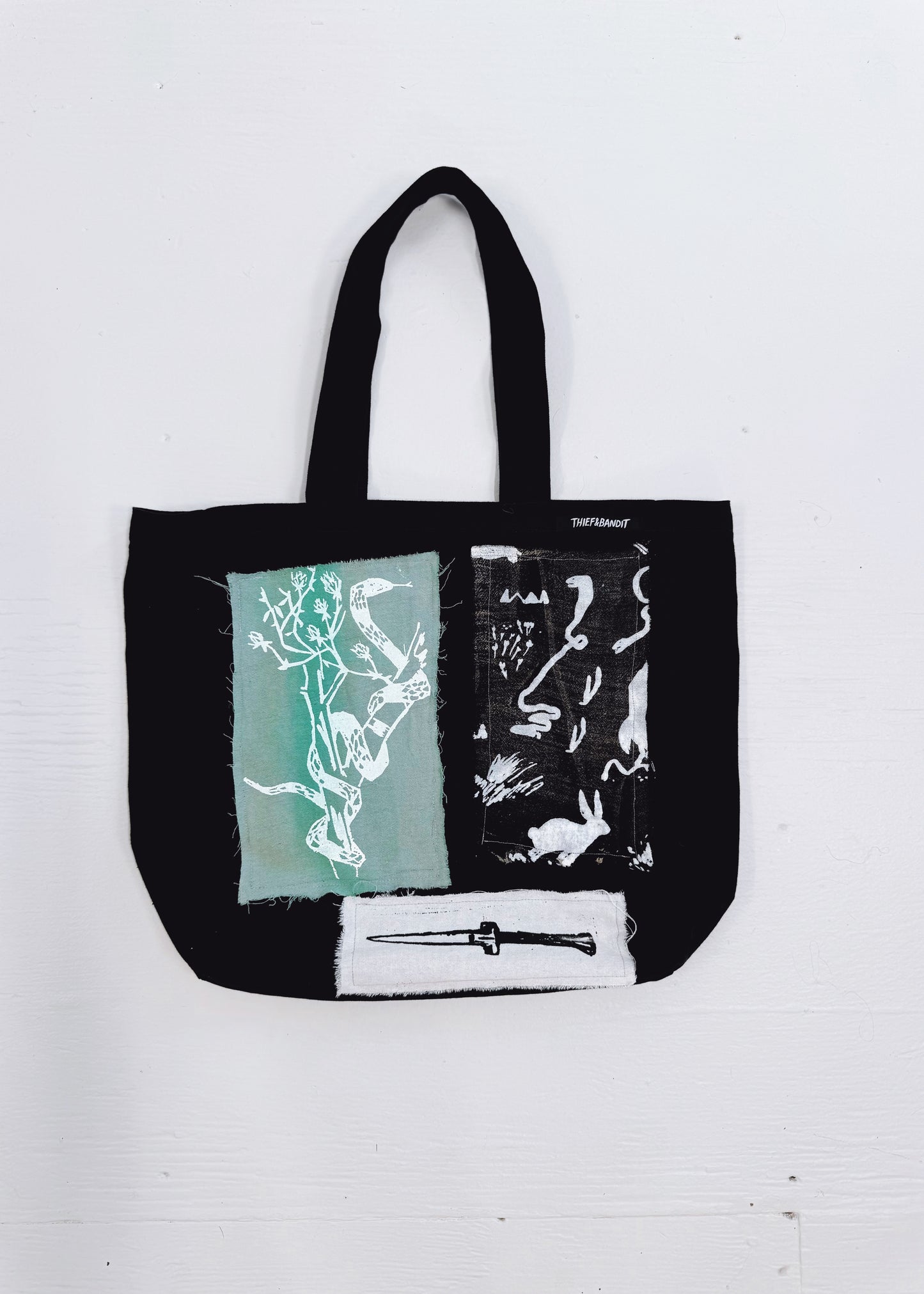 Knives n' Snakes Patchwork Tote Bag