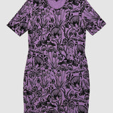 Black on Orchid Shroomed Jane Dress (Large)