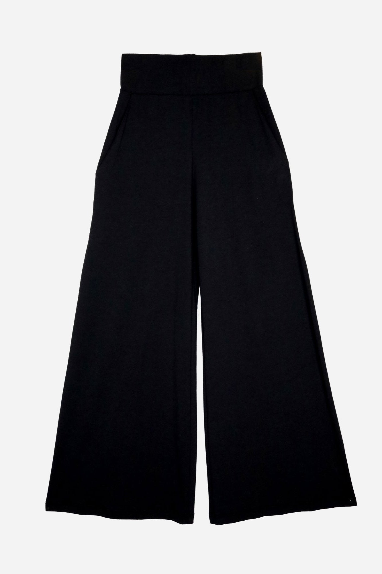 Black High Waisted Wide Leg Pants - Thief and Bandit