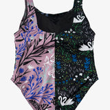 Patchwork Wandering Floral/Swan/Peyote One Piece Swimsuit