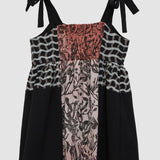 'Serpentine' & 'Wavy Plaid' Tie Shoulder Dress (XL)