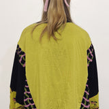 Unisex Long Sleeve Boxy Tee in Chartreuse Trophy Size 2