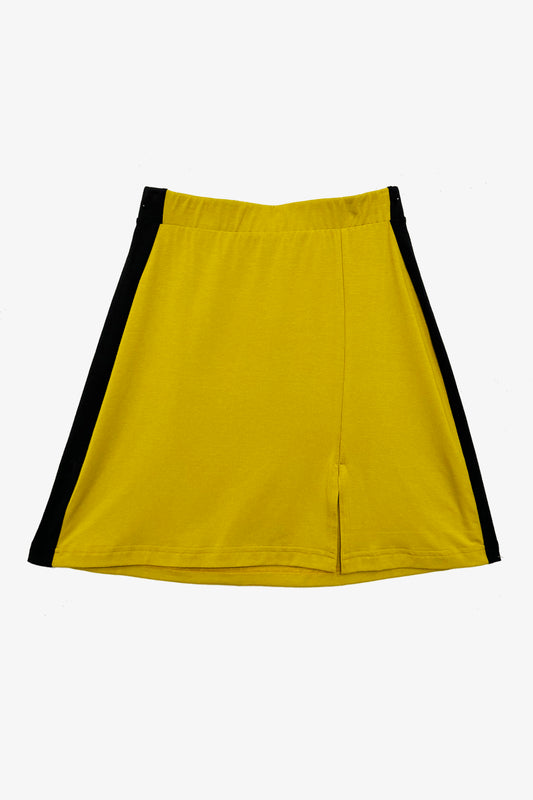 Beatrix Mini Skirt in Citrus and Black