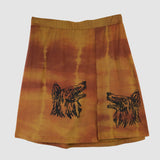 Tie Dye 'Wolf Heads' Beatrix Mini Skirt (XL & 3X)