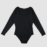 Black Scoop Neck Bodysuit (Medium)