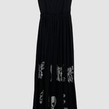 Black Cecilia Dress with Silver Prints (Medium)