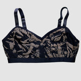 Coffee on Black 'Fox Den' Bralette