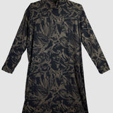 Coffee on Black 'Fox Den' Bandit Dress (2X)