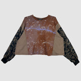 Coffee 'Fox Den' & 'Starlight' Brown Sides Boxy Long Sleeve (Size 2)