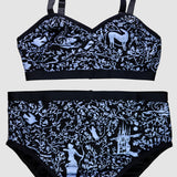 Frost on Black 'Beyond the Gates' Bralette & Underwear Set