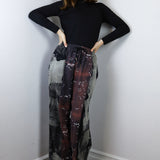 'Geode' Patchwork Crepe Pants (Size 1)