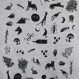 Black 'Hound' on Grey Hoodie