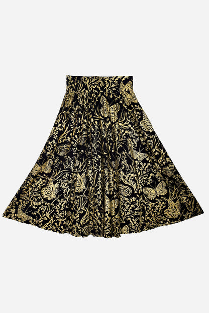 Gold on Black Moth Petra Skirt