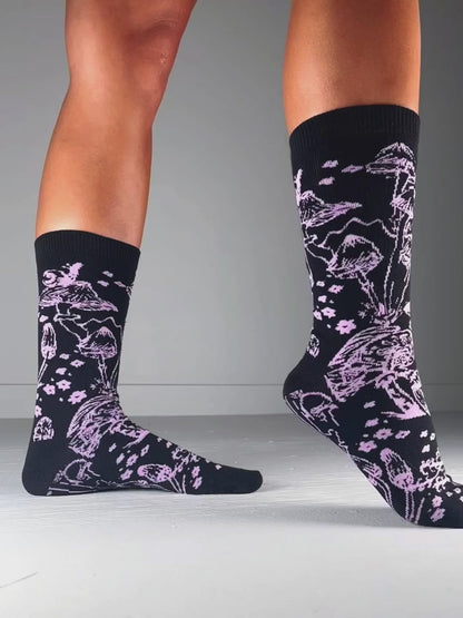 Violet Shroom Socks