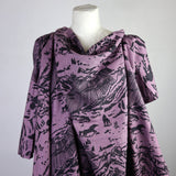 'Shadow Canyon' on Lilac Raw Silk by the Metre