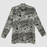 Black on Mint Shadow Canyon Turtleneck (1X)
