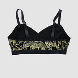 Gold on Black 'Shroomed' Bralette