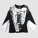 'Silent Film' Loose Long Sleeve (One Size)