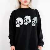 Tri-Skull Relaxed Fit Sweatshirt